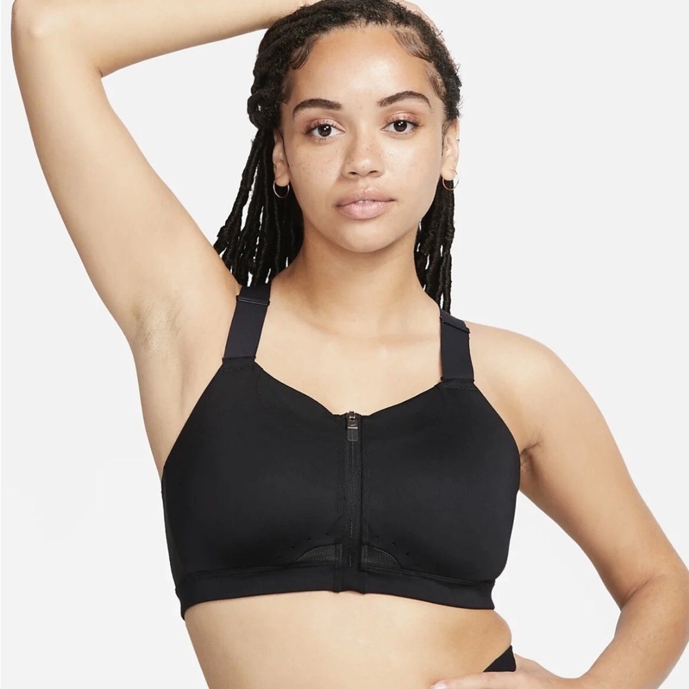 Nike Women’s Alpha Dri-Fit High Support Black Sports Bra Size XL